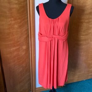 Soma Wrapped Waist Sleeveless Guava Dress